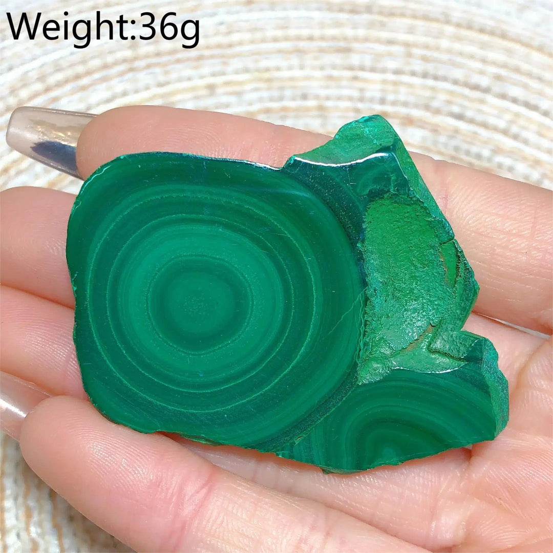 Malachite 'Bulls Eye' Slices