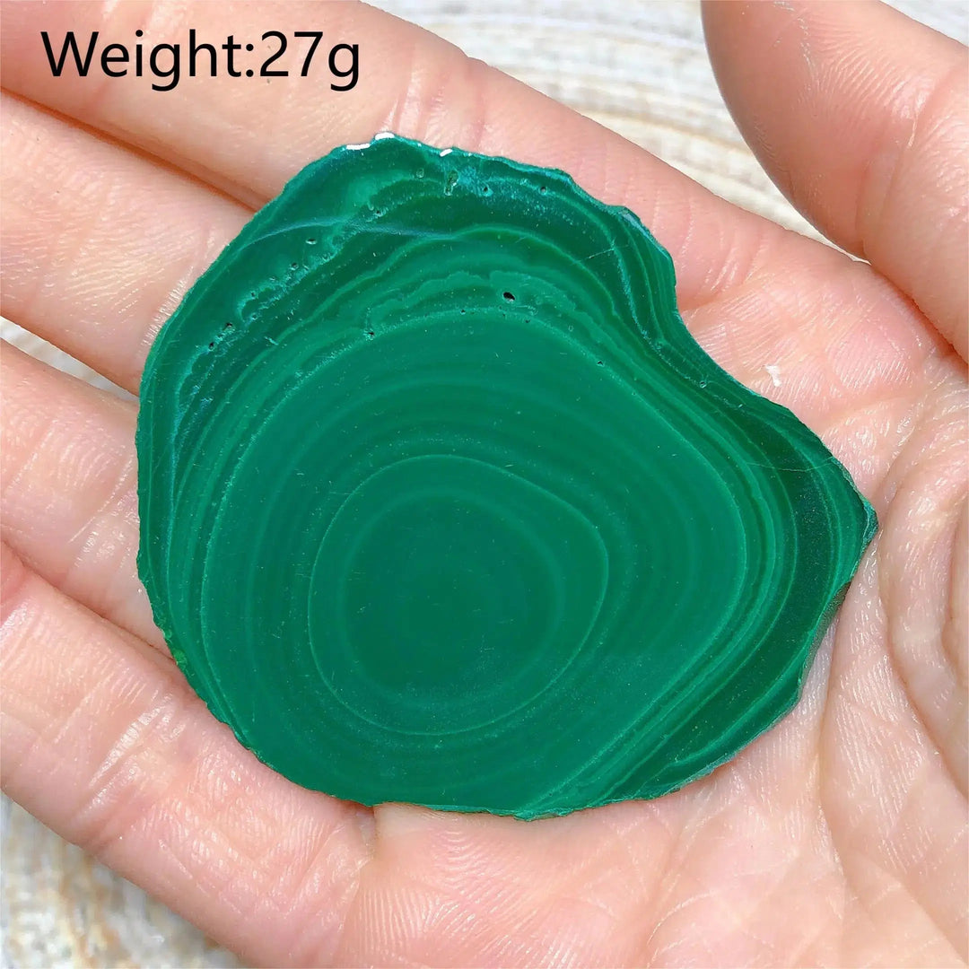 Malachite 'Bulls Eye' Slices