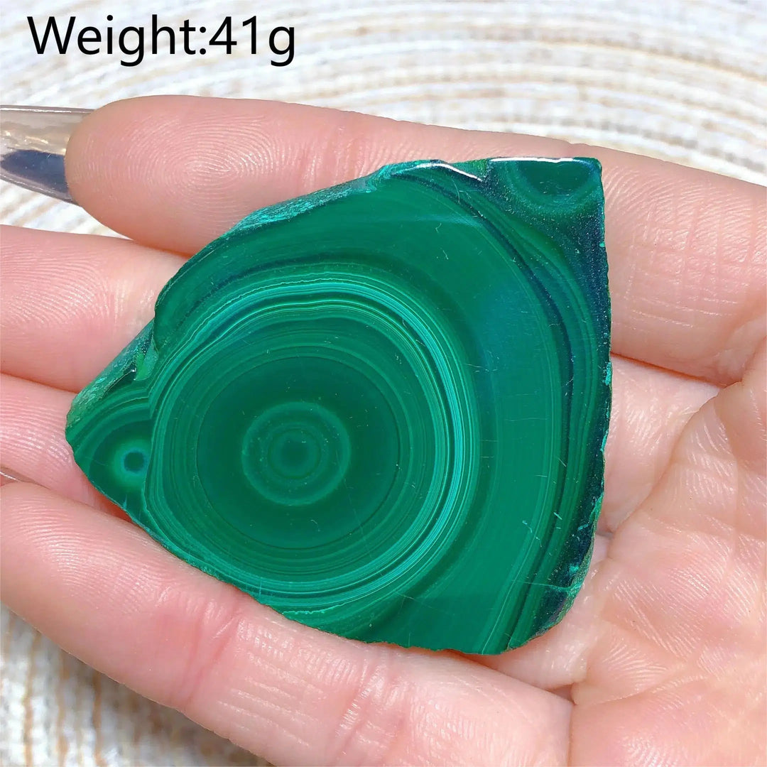 Malachite 'Bulls Eye' Slices