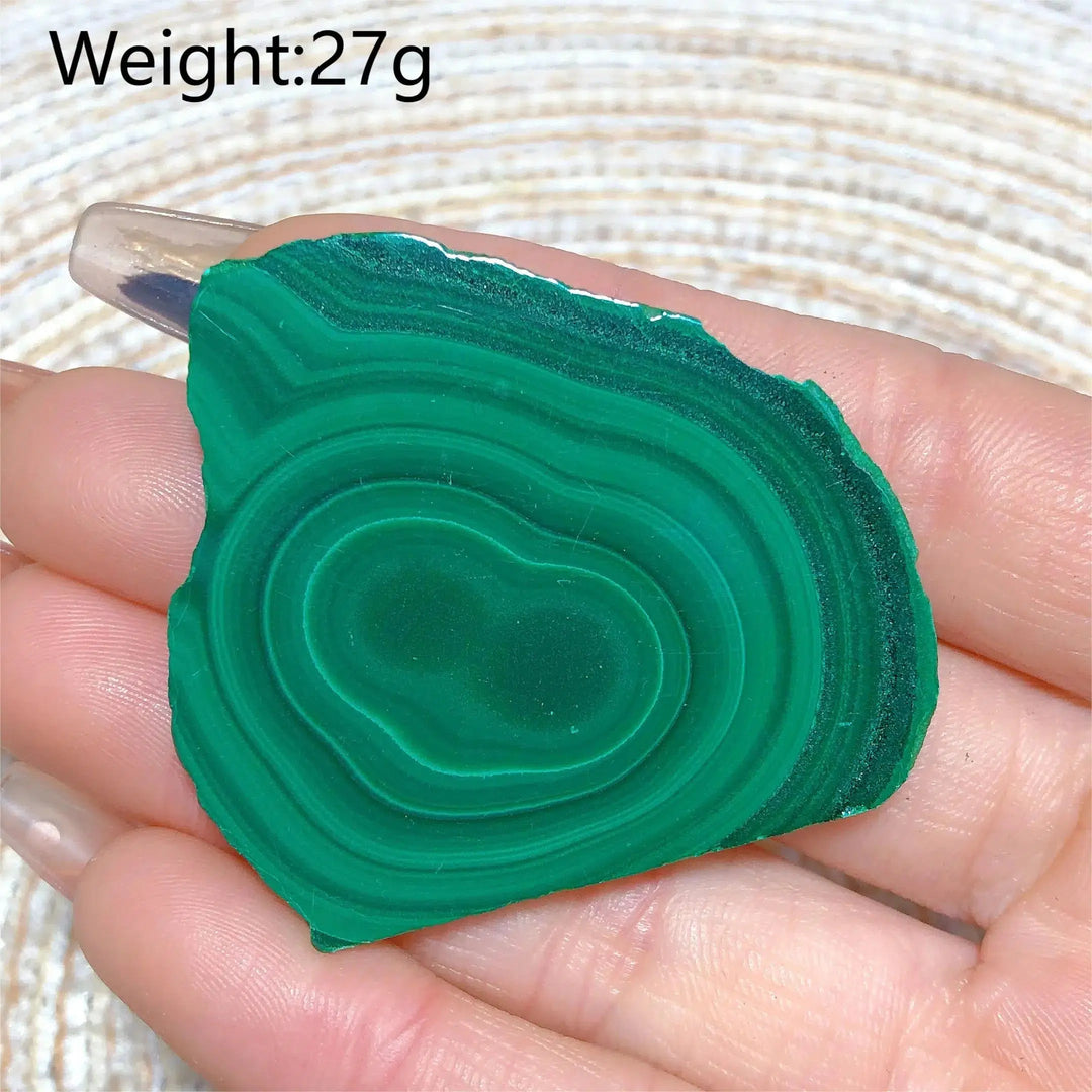 Malachite 'Bulls Eye' Slices