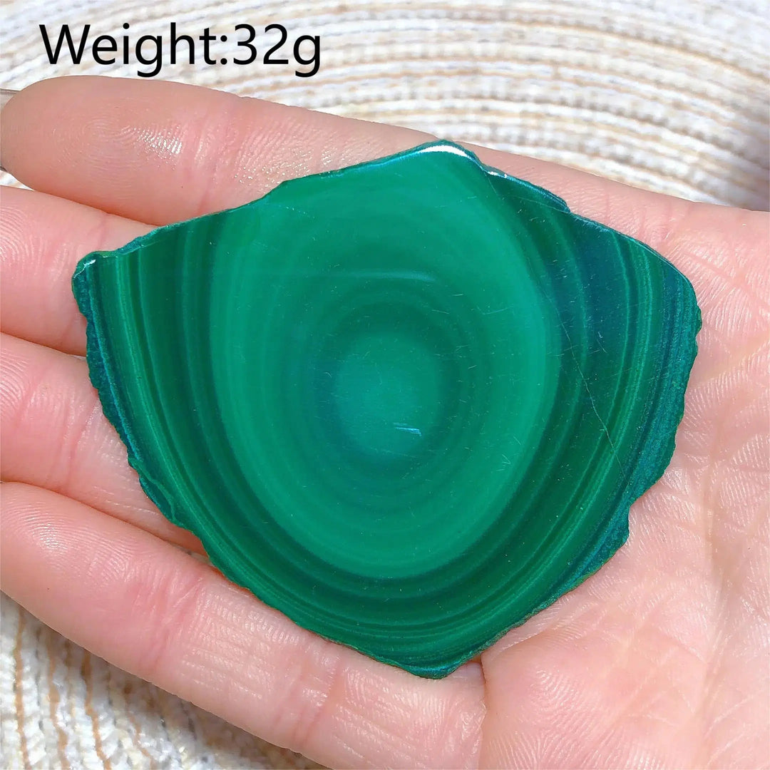 Malachite 'Bulls Eye' Slices