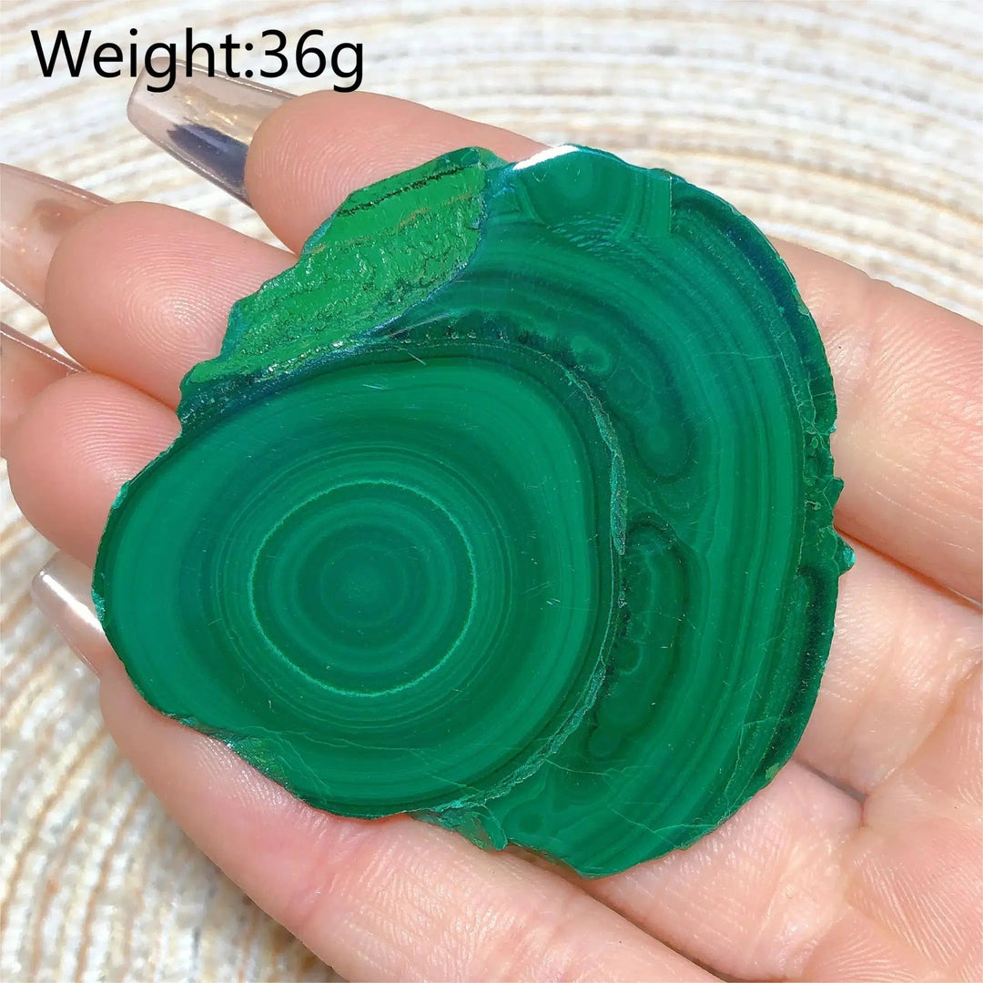 Malachite 'Bulls Eye' Slices