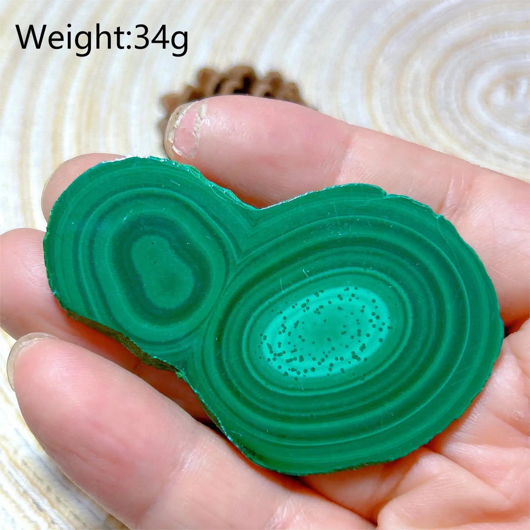 Malachite 'Bulls Eye' Slices