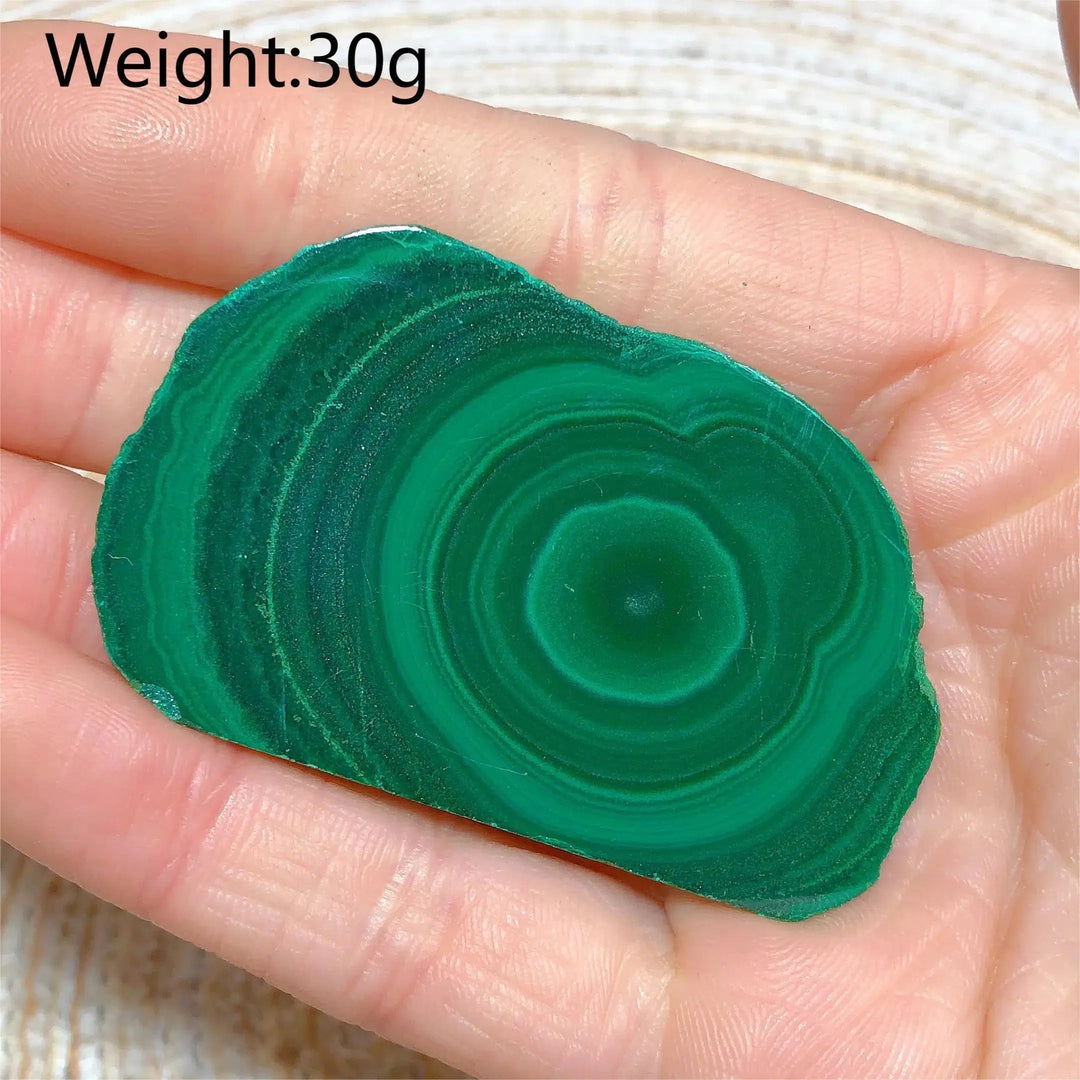 Malachite 'Bulls Eye' Slices