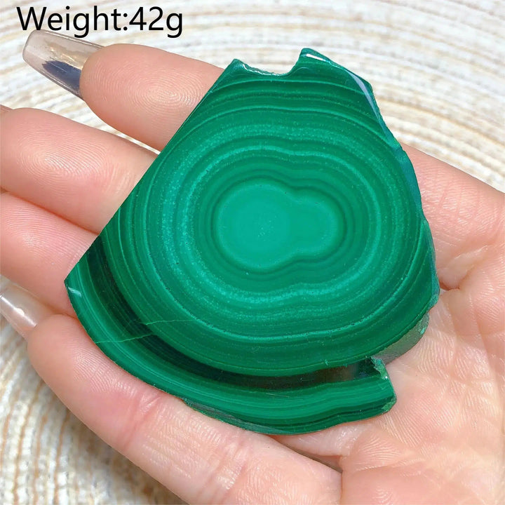 Malachite 'Bulls Eye' Slices