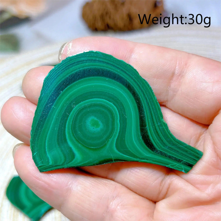 Malachite 'Bulls Eye' Slices