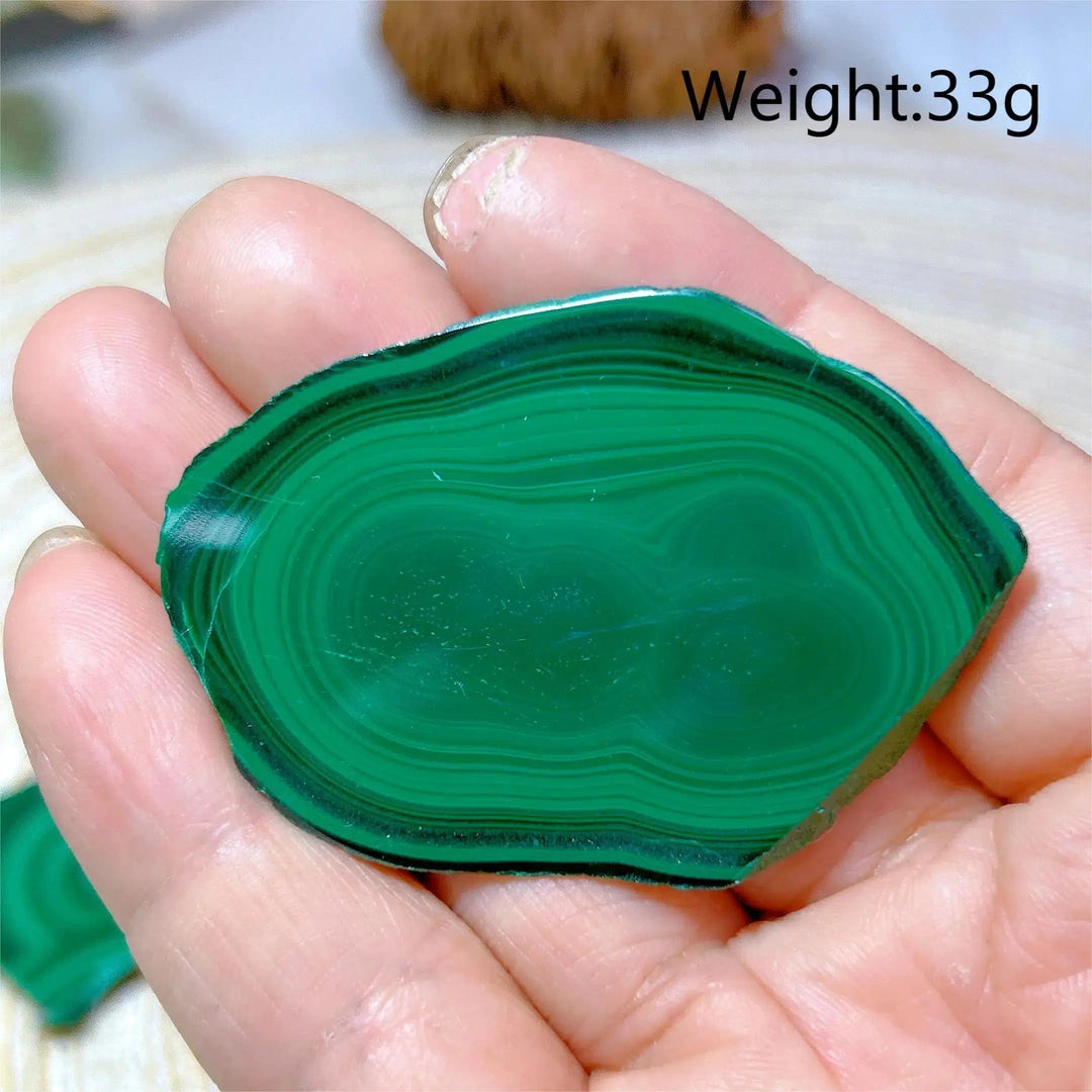 Malachite 'Bulls Eye' Slices