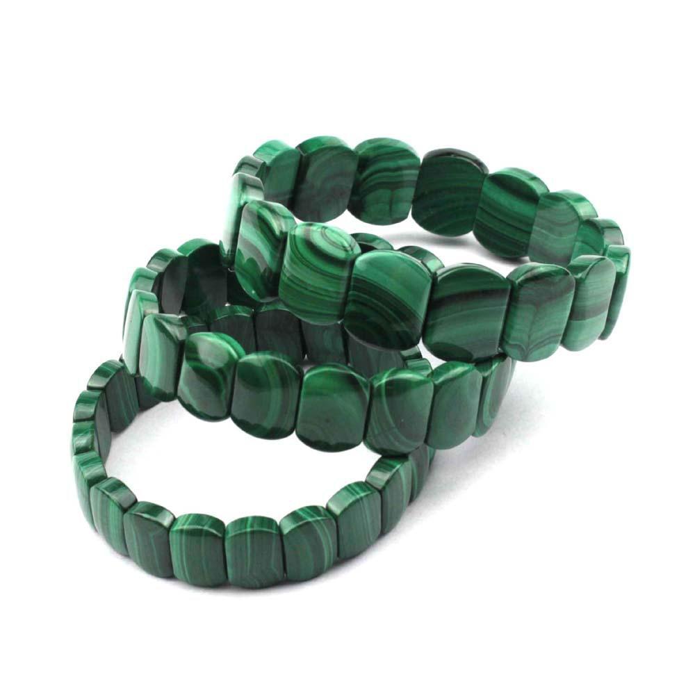 Malachite Crystal Beaded Bracelet