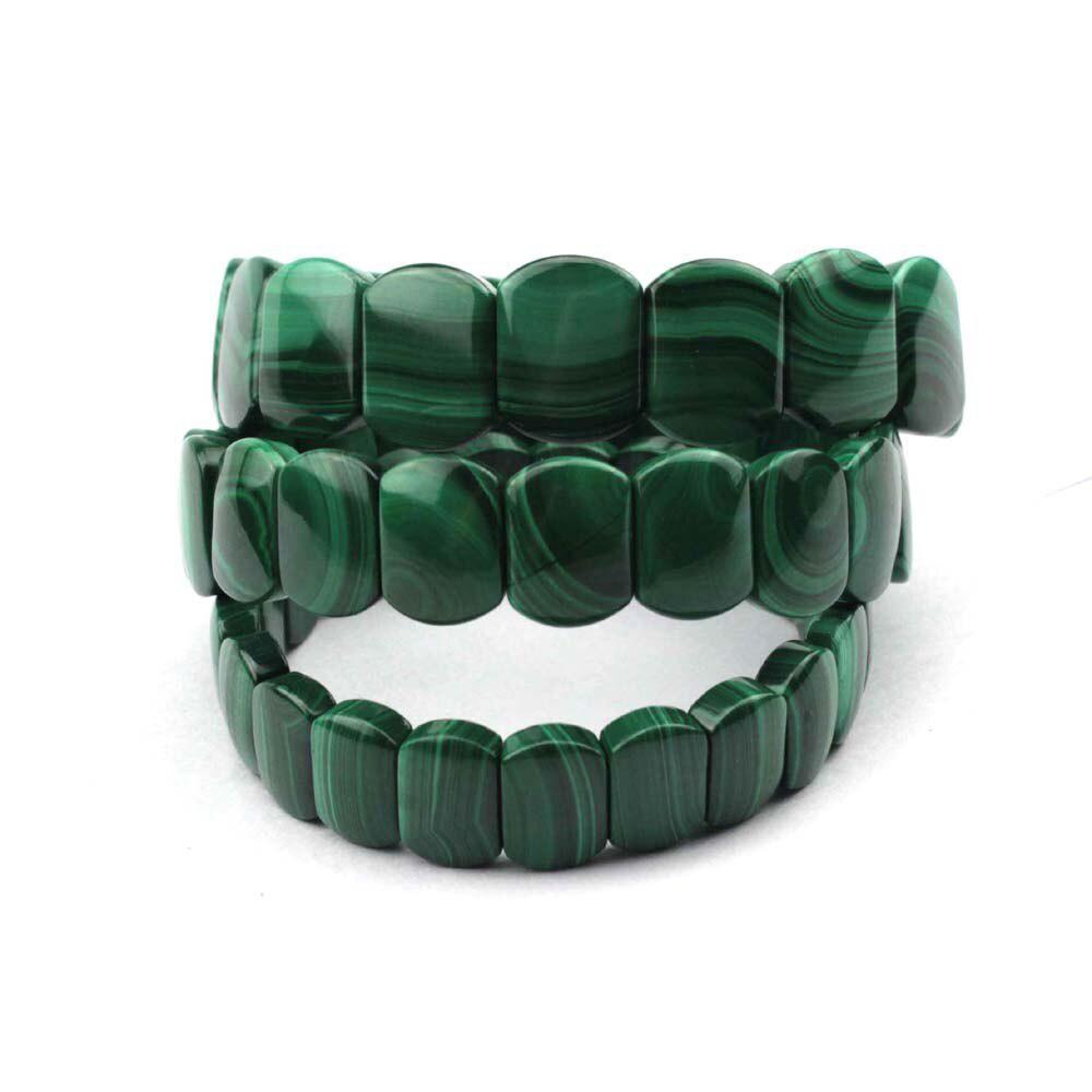 Malachite Crystal Beaded Bracelet