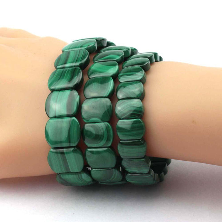 Malachite Crystal Beaded Bracelet