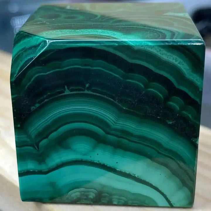 Malachite Crystal Cube