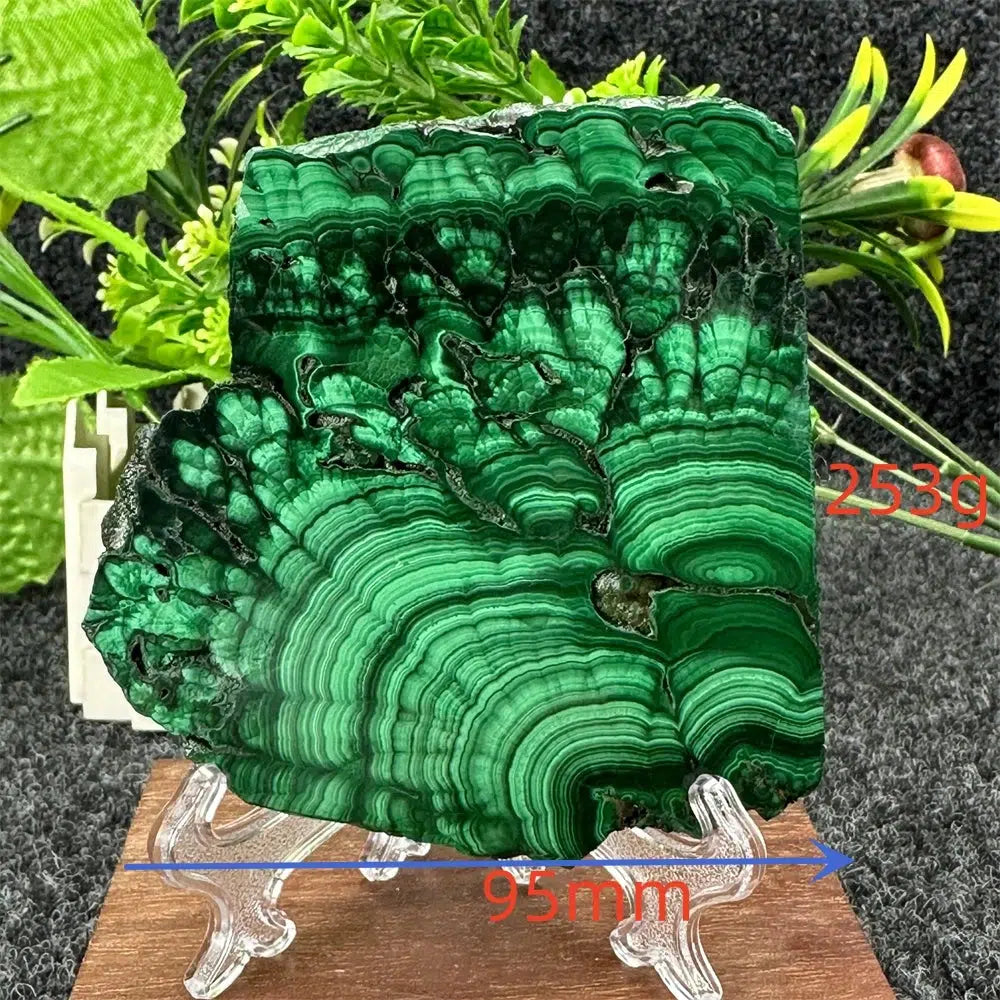 Malachite Crystal Slice