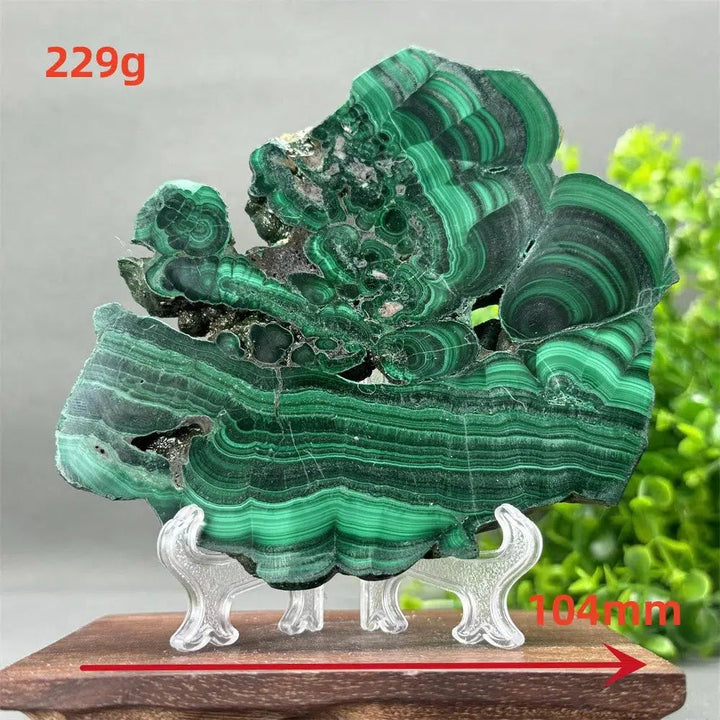 Malachite Crystal Slice