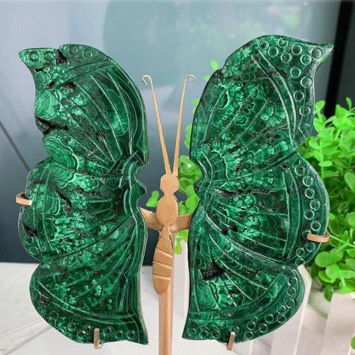 Malachite Hand-carved Fairy Butterfly Wings