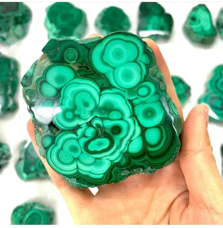 Malachite Slice Polished