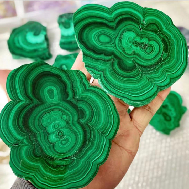 Malachite Slice Polished