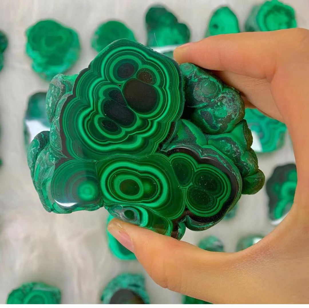 Malachite Slice Polished