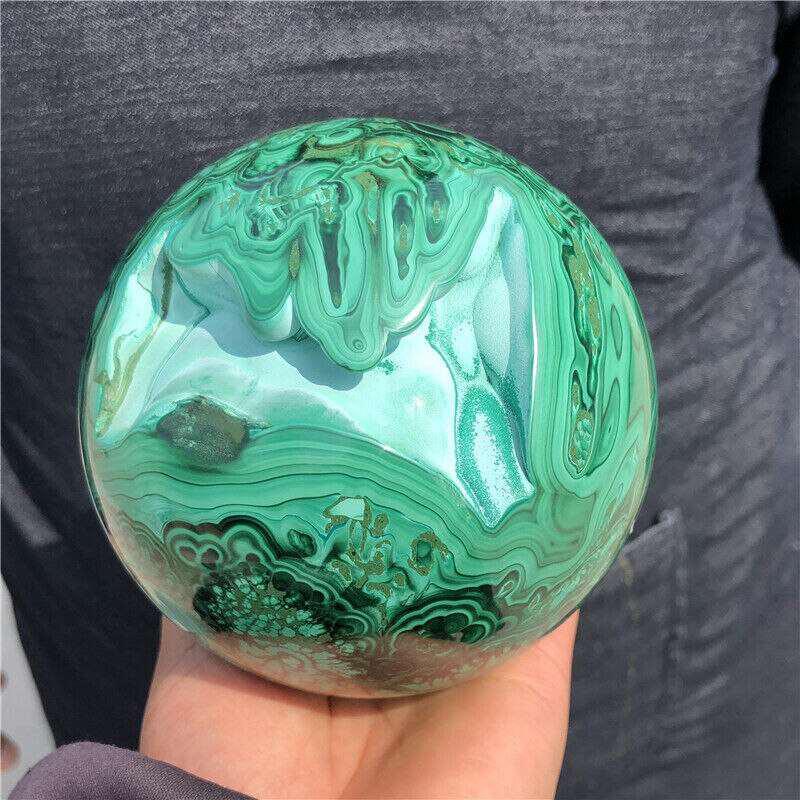 Malachite Sphere In 3 Sizes