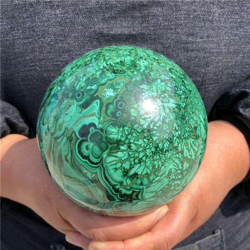 Malachite Sphere In 3 Sizes