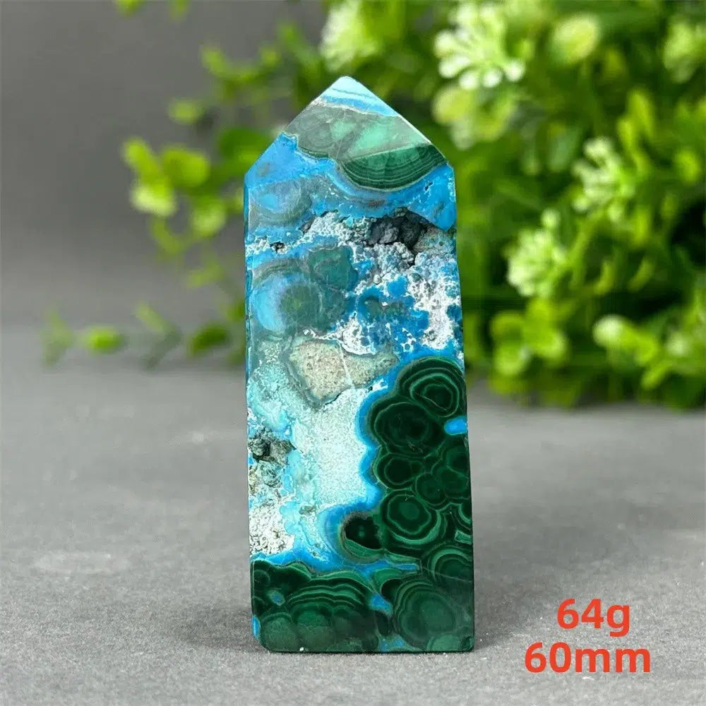 Malachite and Blue Azurite Tower