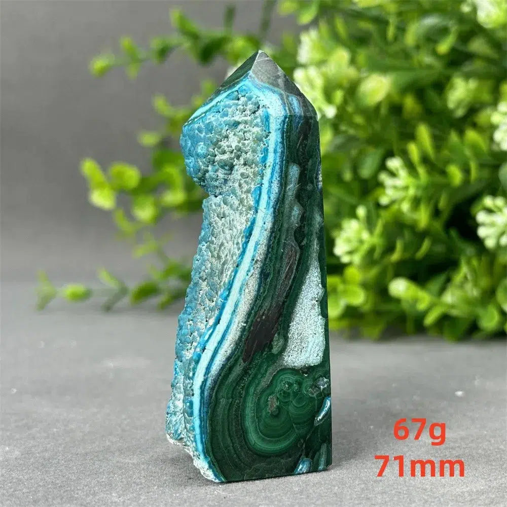 Malachite and Blue Azurite Tower