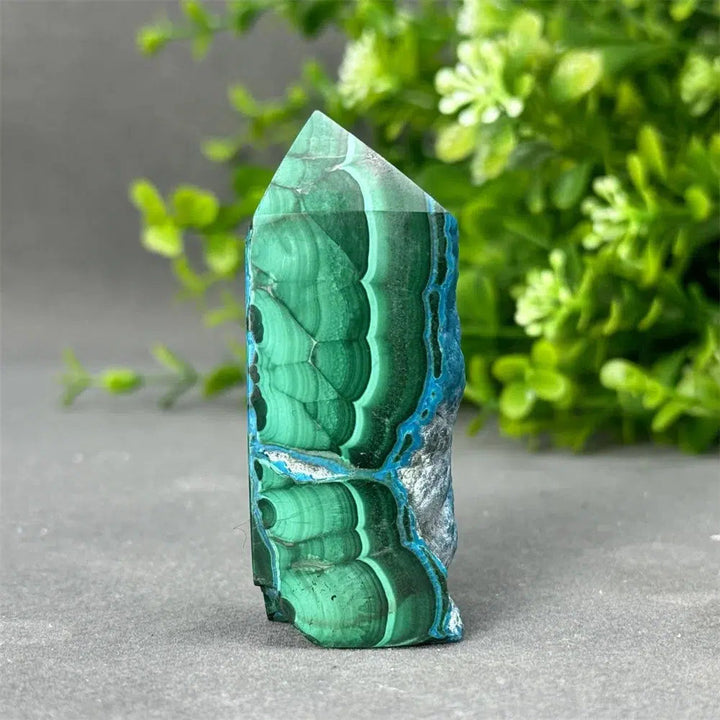 Malachite and Blue Azurite Tower