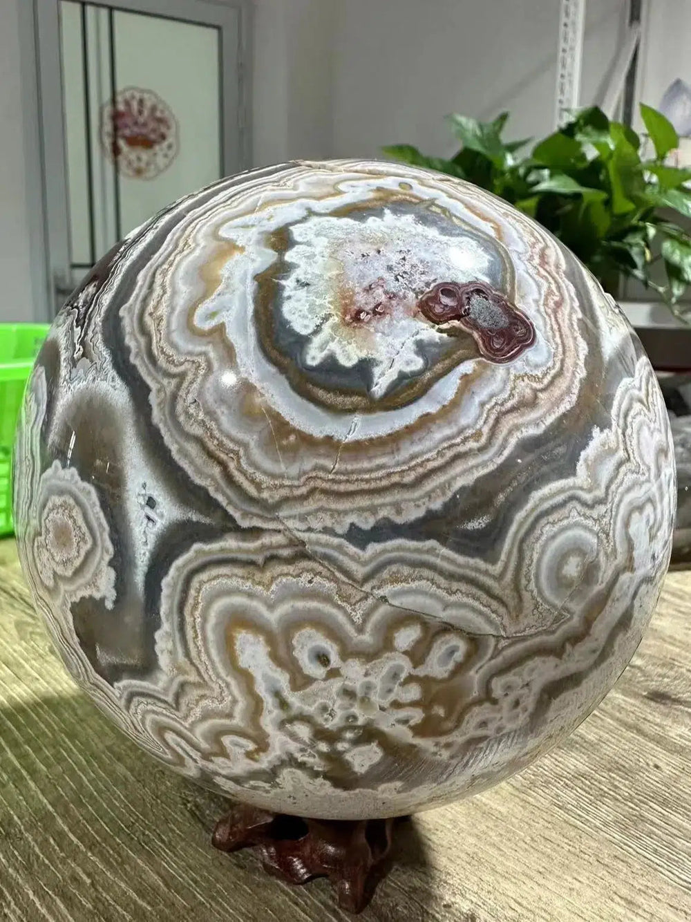 Mexican Crazy Lace Agate Sphere