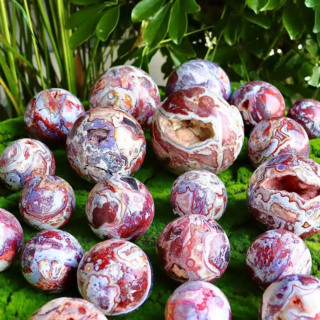 Mexican Crazy Lace Agate Sphere