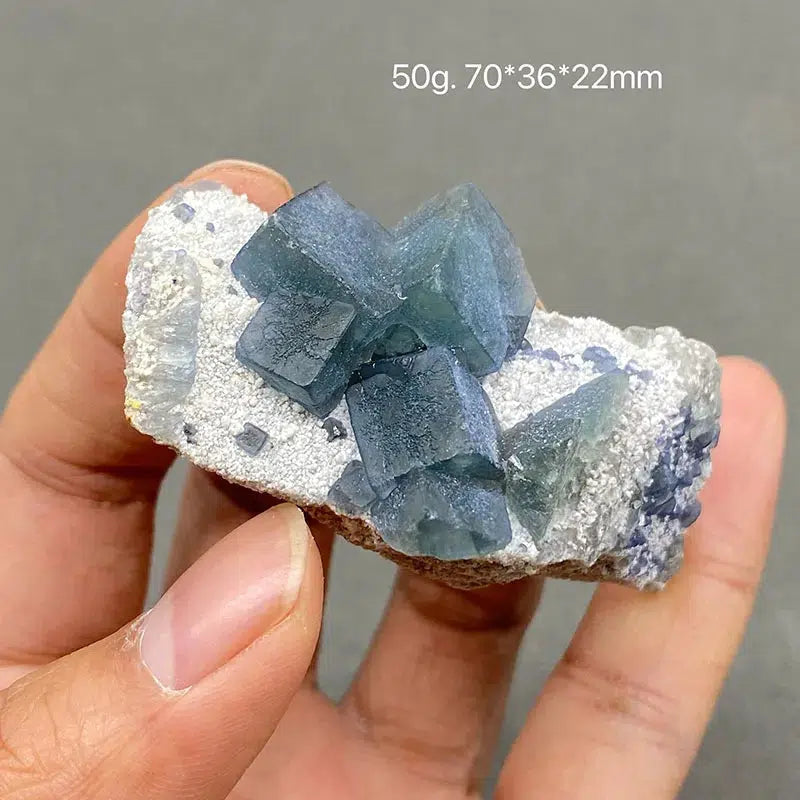 Mongolian Blue Fluorite Cluster on Matrix 'Rare'