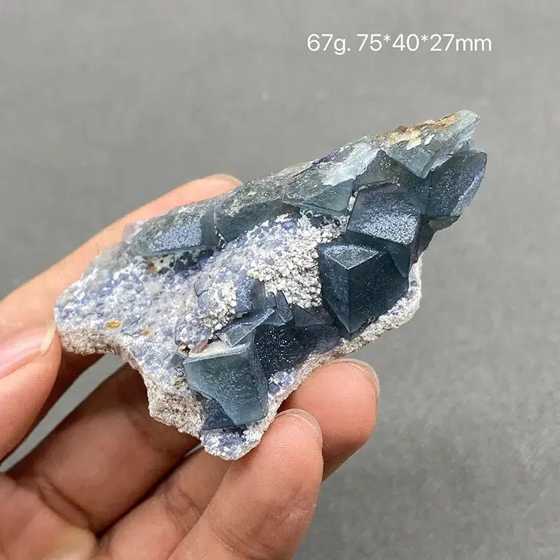 Mongolian Blue Fluorite Cluster on Matrix 'Rare'