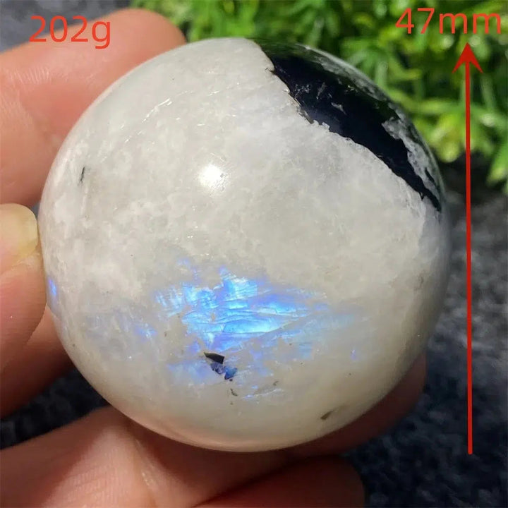 Moonstone with Black Tourmaline Sphere