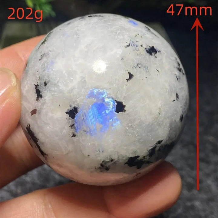 Moonstone with Black Tourmaline Sphere