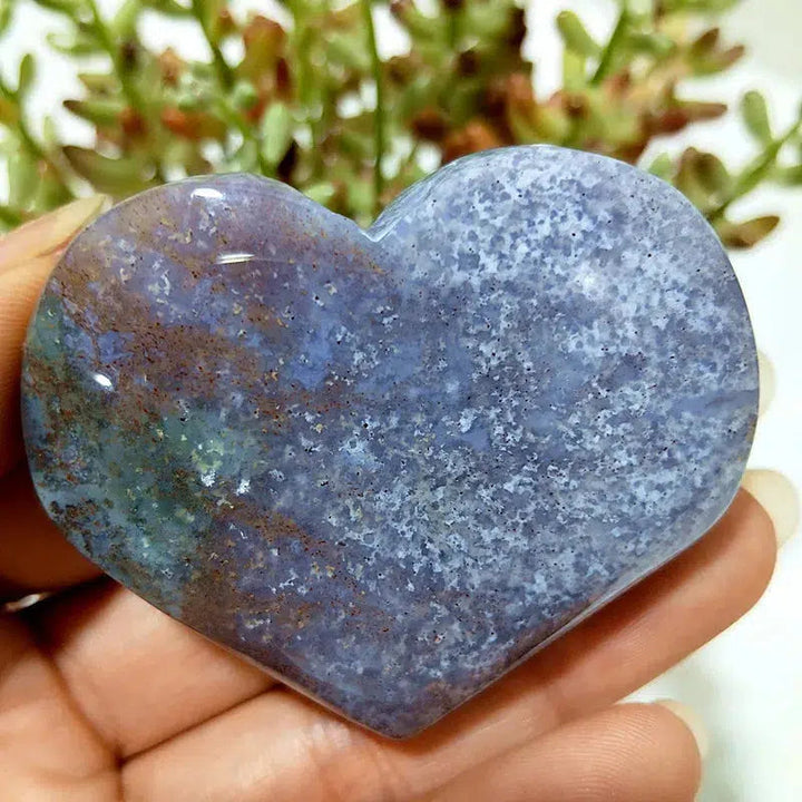 Moss Agate Heart