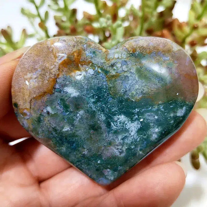 Moss Agate Heart