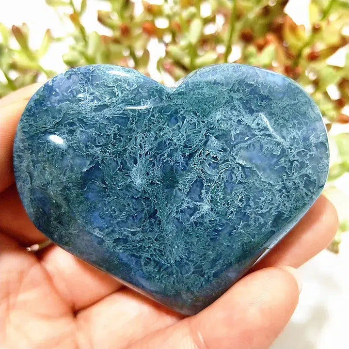 Moss Agate Heart