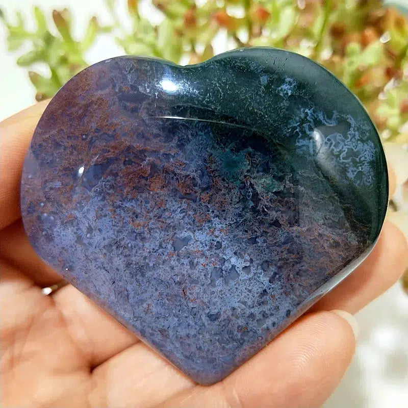 Moss Agate Heart