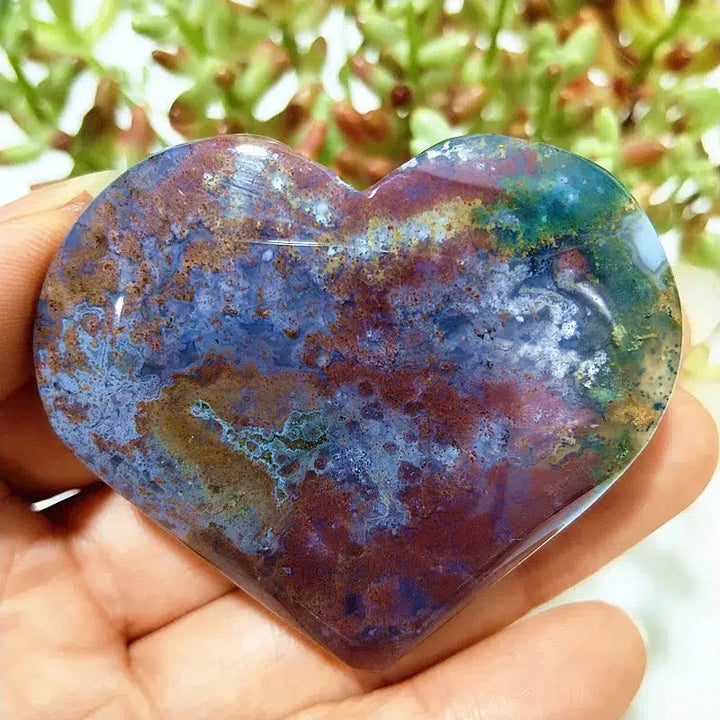 Moss Agate Heart