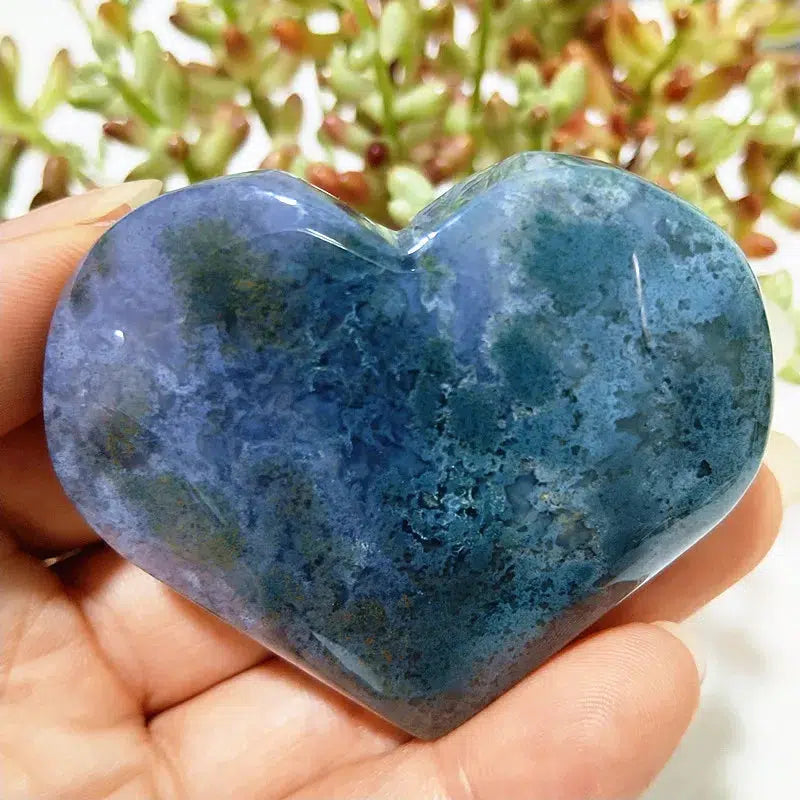 Moss Agate Heart