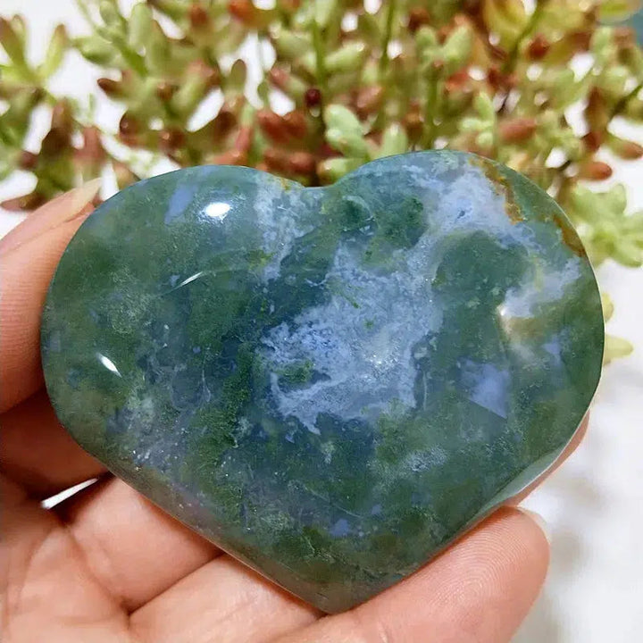 Moss Agate Heart