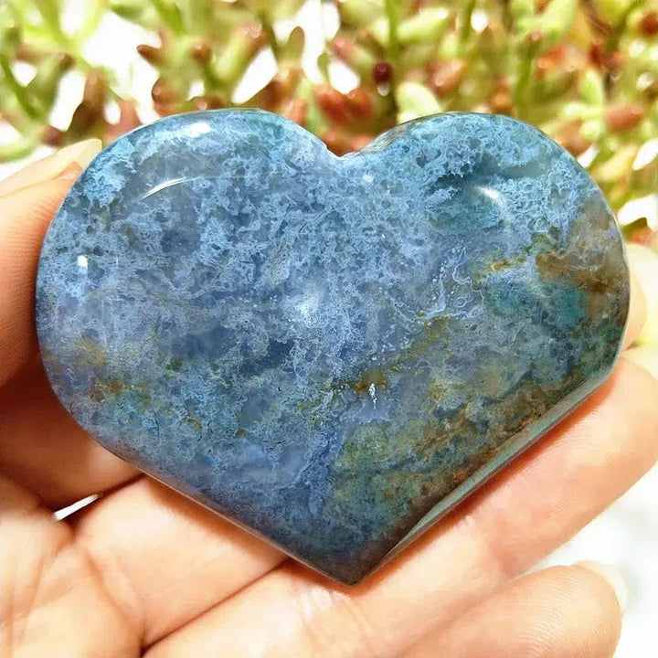 Moss Agate Heart