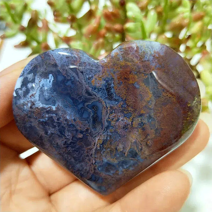 Moss Agate Heart