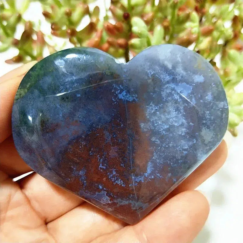 Moss Agate Heart