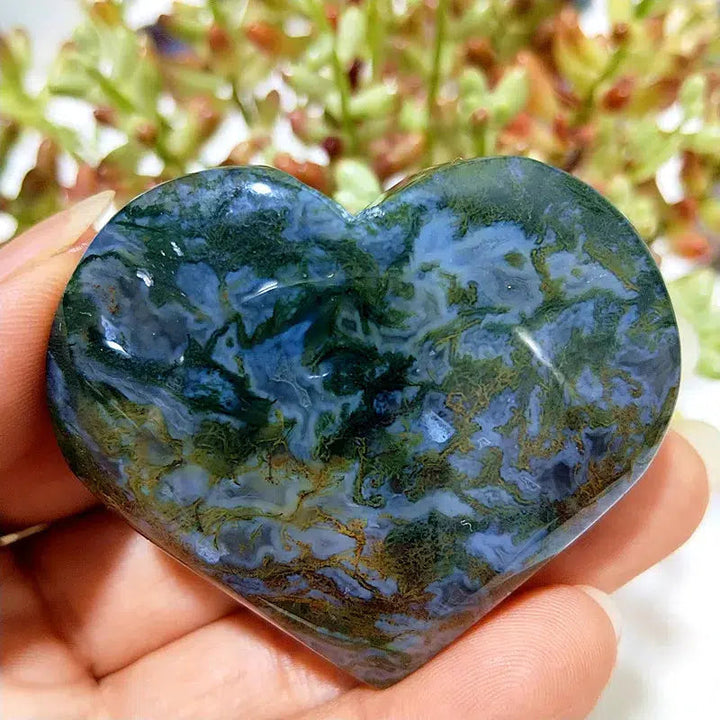 Moss Agate Heart