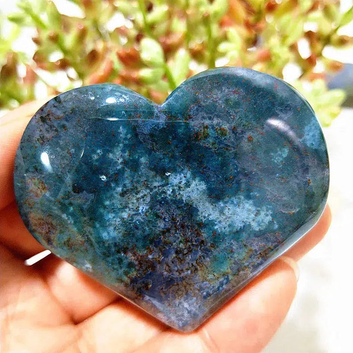 Moss Agate Heart