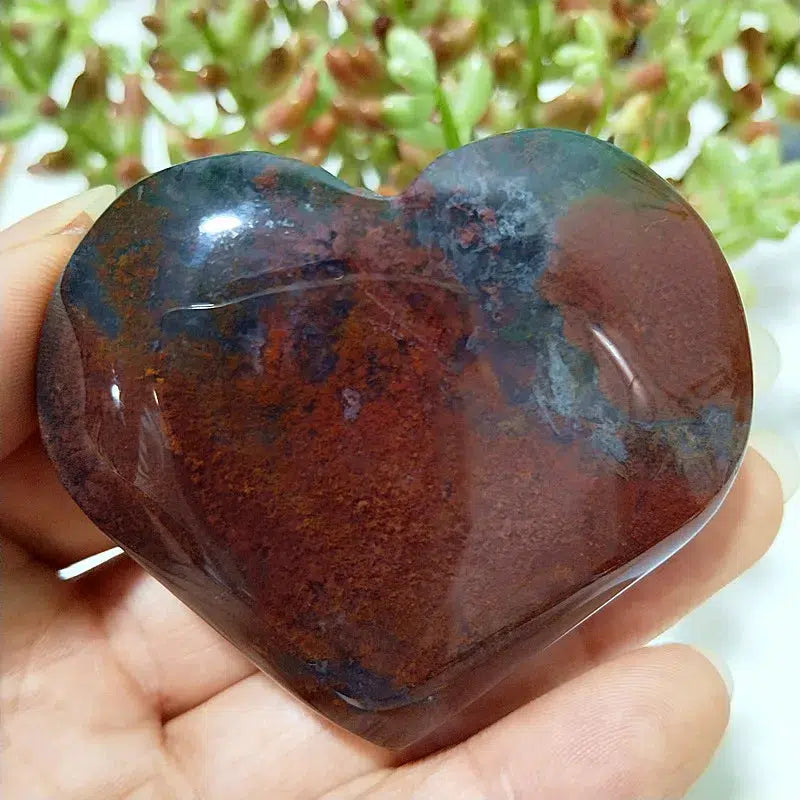 Moss Agate Heart