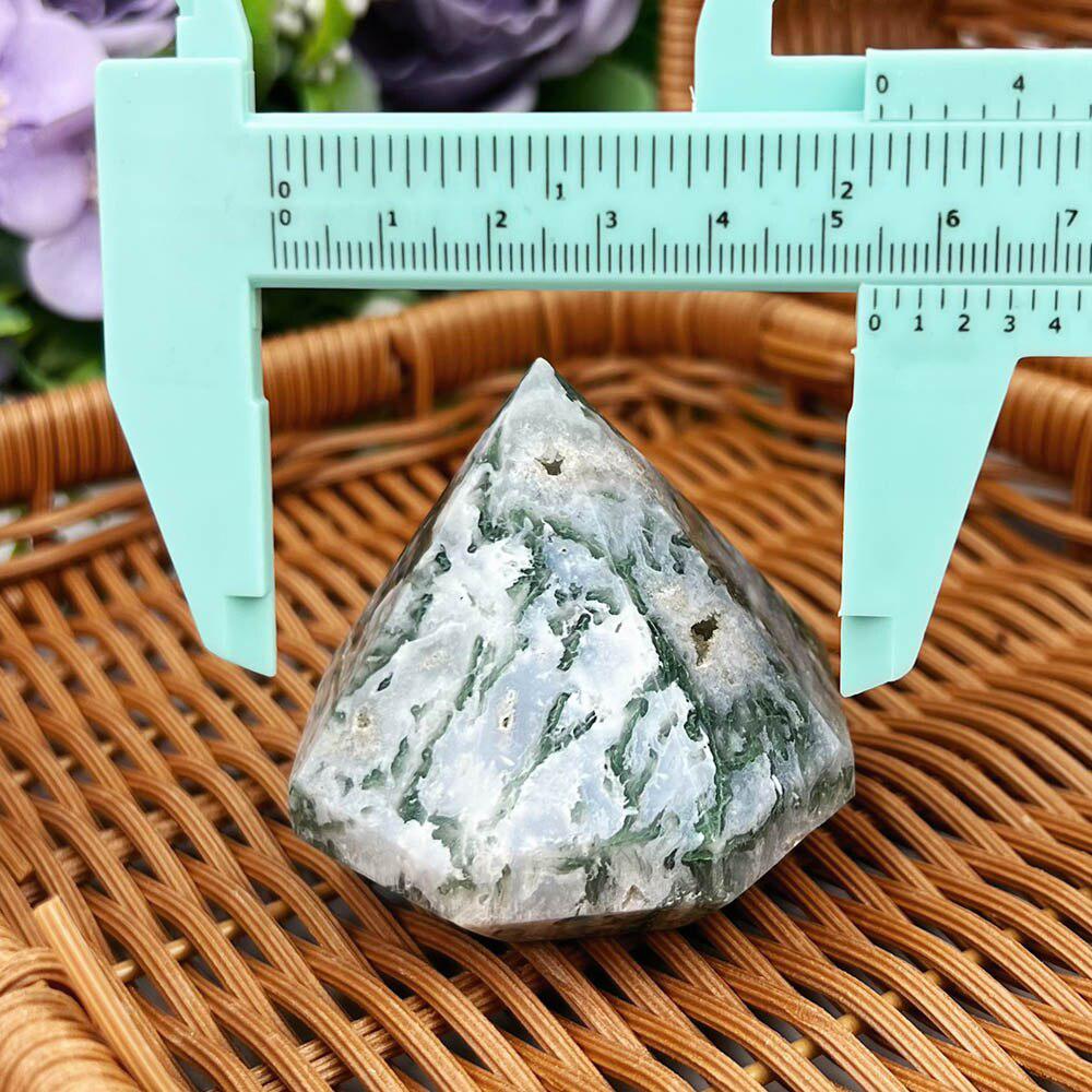 Moss Agate Pyramid Style Point