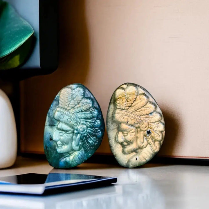 Mystical Flashy Labradorite Carvings