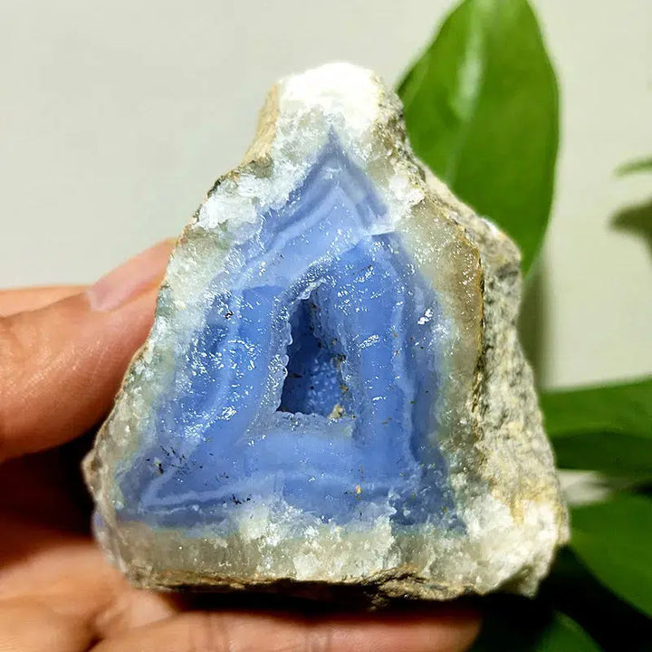 Natural Agate Blue Chalcedony Geode