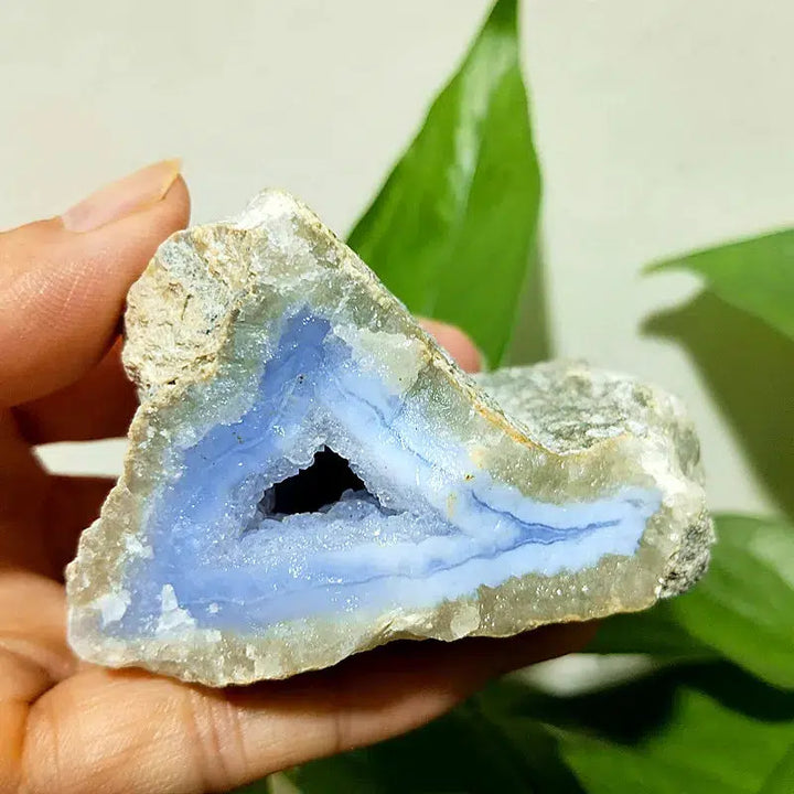 Natural Agate Blue Chalcedony Geode