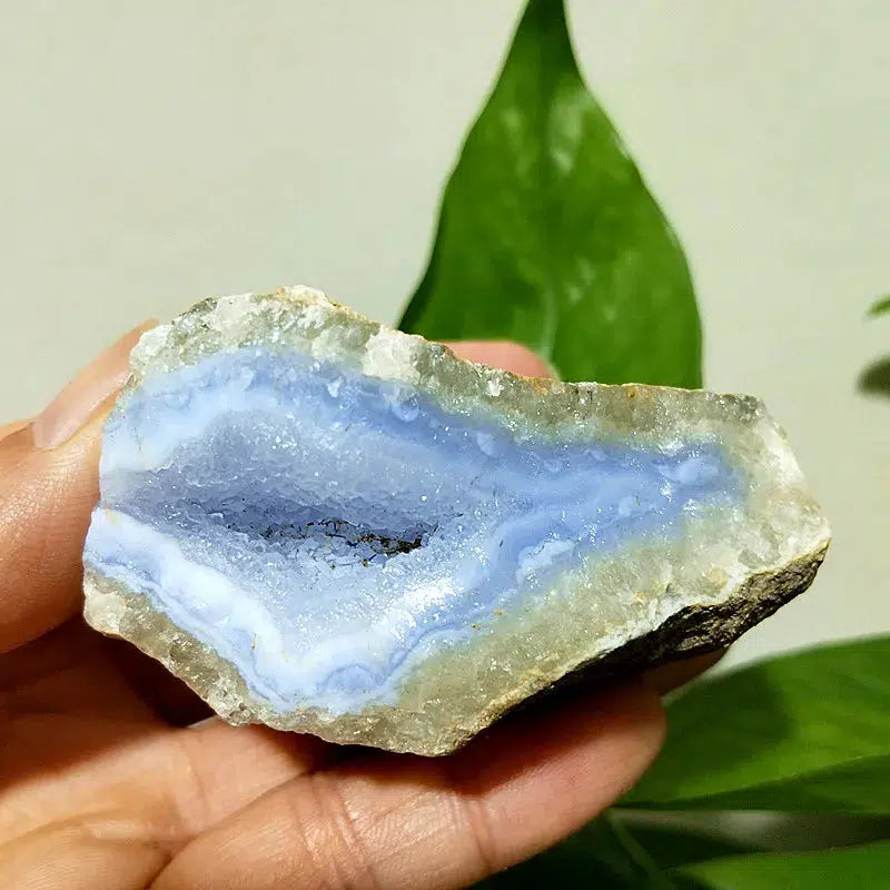 Natural Agate Blue Chalcedony Geode